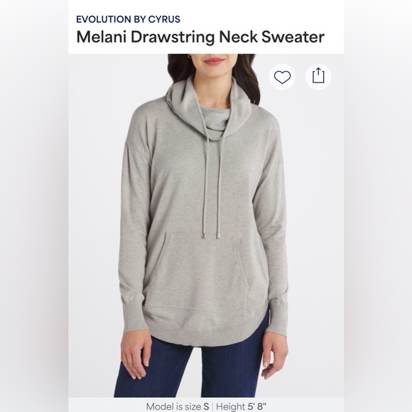 Evolution and Creation Sweaters - MELANI Cozy Gray Cowl Neck Sweater Runs Big STITCH FIX
